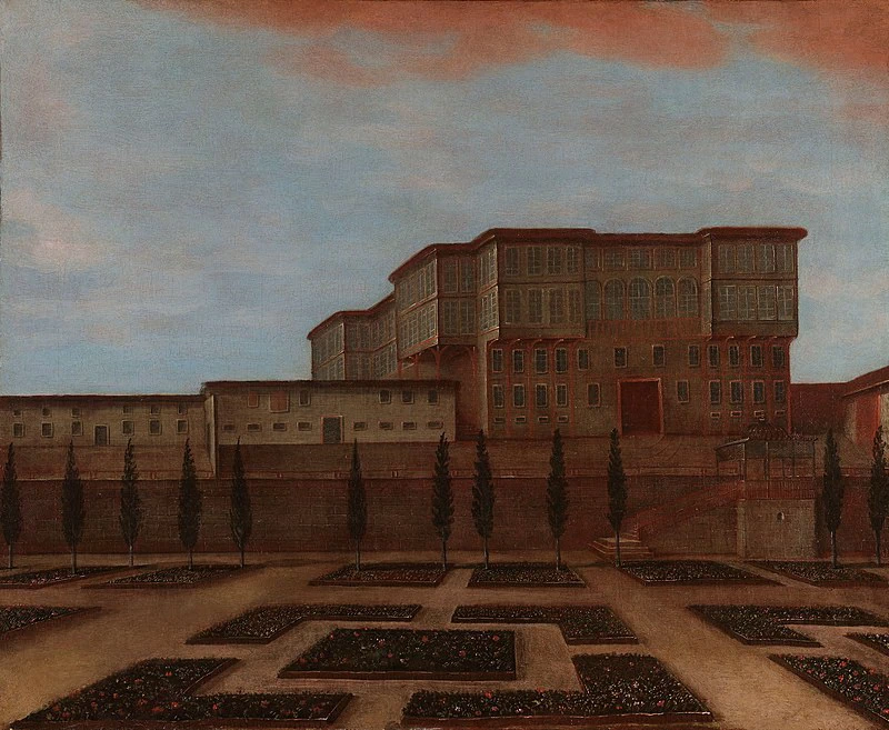 Vista dell'ambasciata olandese a Pera vicino a Costantinopoli